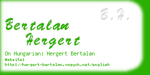 bertalan hergert business card